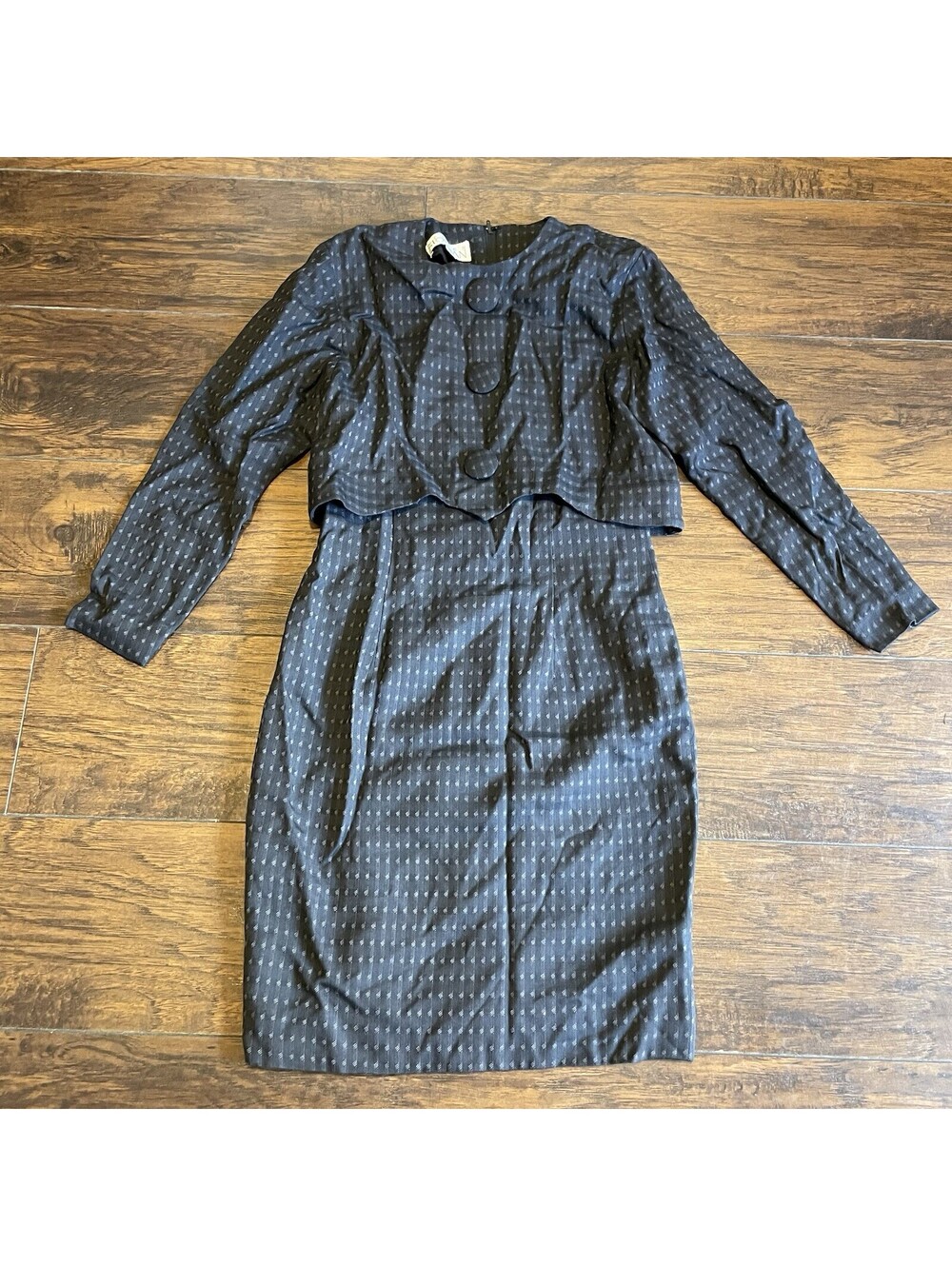 Vintage Steven Stolman Dark Blue Dress Women’s Size 8